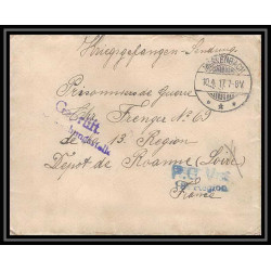 Lettre 1 2915 Prisonniers de Guerre Kriegsgefangenen war 1914/1918 Saargemünd Merlenbach censuré p Roanne Loire 1917