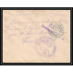 Lettre 1 2922 Prisonniers de Guerre Kriegsgefangenen war 1914/1918 censuré Saarbrucken 2 p Miramas 1916