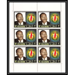 358 - Ras Al Khaima MNH ** Mi N° 226 / 228 A human rights Kennedy Lincoln Luther king feuilles sheets