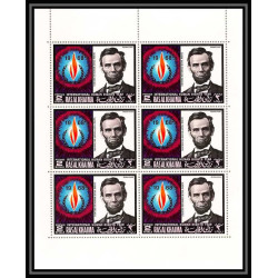 358 - Ras Al Khaima MNH ** Mi N° 226 / 228 A human rights Kennedy Lincoln Luther king feuilles sheets