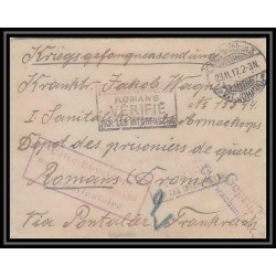 Lettre 1 2956 Prisonniers de Guerre Kriegsgefangenen war 1914/1918 censuré Saarbrucken 3 p Romans Drome 1917