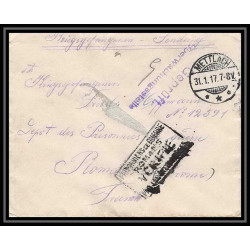 Lettre 1 2957 Prisonniers de Guerre Kriegsgefangenen war 1914/1918 censuré Mettlach p Romans Drome 1917
