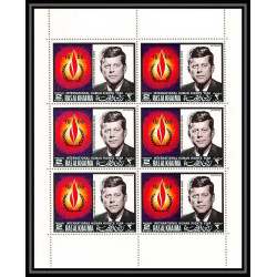 358 - Ras Al Khaima MNH ** Mi N° 226 / 228 A human rights Kennedy Lincoln Luther king feuilles sheets