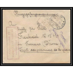 Lettre 1 2965 Prisonniers de Guerre Kriegsgefangenen war 1914/1918 censuré kriegsgefangenenlager p Romans Drome 1917