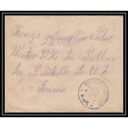 Lettre 1 2978 Prisonniers de Guerre Kriegsgefangenen war 1914/1918 censuré kerprichhemmersdorf La Rochelle Charente 1916