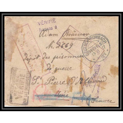 Lettre 1 2986 Prisonniers de Guerre Kriegsgefangenen war 1914/1918 censuré rumbach p Saint-Pierre-d'Allevard isère 1917