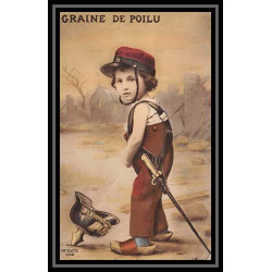 Lettre 1 3027 France guerre war 1914/1918 Carte postale (postcard) graine de poilu patriotic 1068