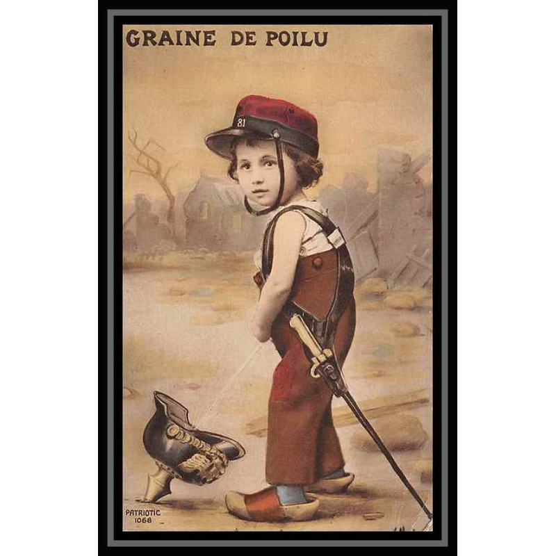 Lettre 1 3027 France guerre war 1914/1918 Carte postale (postcard) graine de poilu patriotic 1068