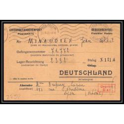 Lettre 2632 Prisonniers de Guerre Kriegsgefangenen war 1939/1945 Stalag 13A Camp 2392 D47