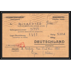 Lettre 2638 Prisonniers de Guerre Kriegsgefangenen war 1939/1945 Stalag 13A Camp 2392 D30