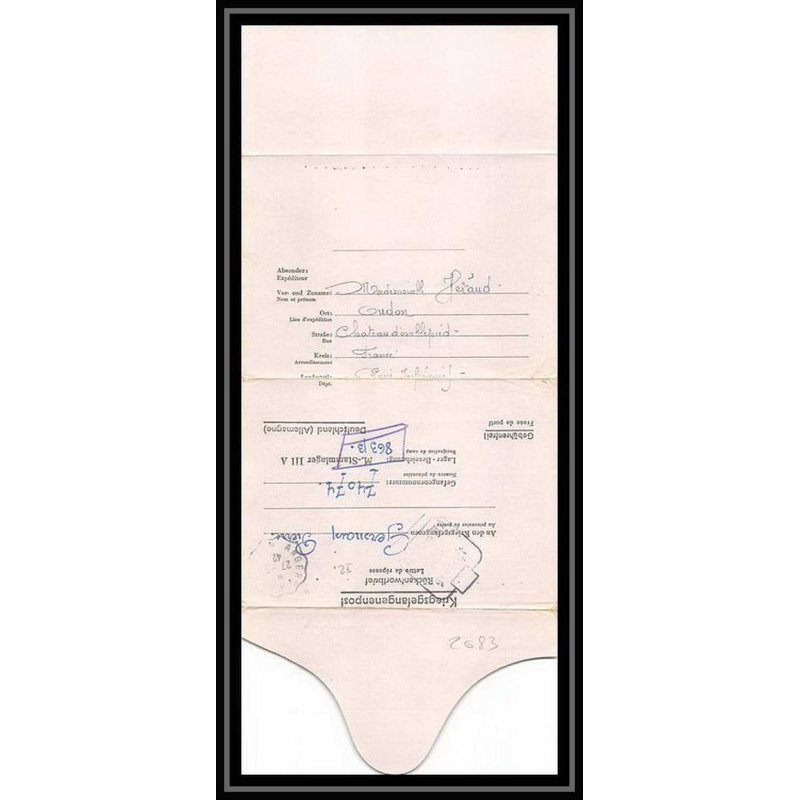 Lettre 2683 Prisonniers de Guerre Kriegsgefangenen war 1939/1945 Stalag 3A 66 Camp 863B ANGERS 