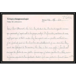 Lettre 2694 Prisonniers de Guerre Kriegsgefangenen war 1939/1945 STALAG 7 - 2282B