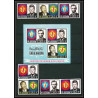 358g Ras Al Khaima MNH ** Mi N° 226 / 228 B + bloc N° 41 B human rights Kennedy Lincoln Luther king non dentelé impef