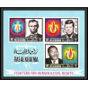 359 - Ras Al Khaima MNH ** Mi Bloc N° 125 B overprint human rights Kennedy Lincoln Luther king Non dentelé imperf