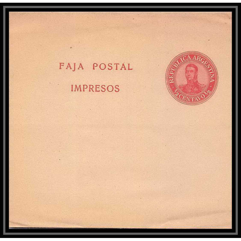 0620 Argentine (Argentina) Entier Entier postal Stationery faja postal impressos Neuf rouge