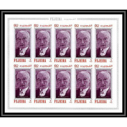 360d Fujeira MNH ** Mi N° 495 / 504 B Non dentelé imperf personalities from german history cote 150 feuilles sheets