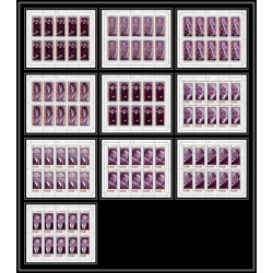 361 Fujeira MNH ** Mi N° 495 / 504 A personalities from german history bismarck heuss brandt adenauer feuilles sheets