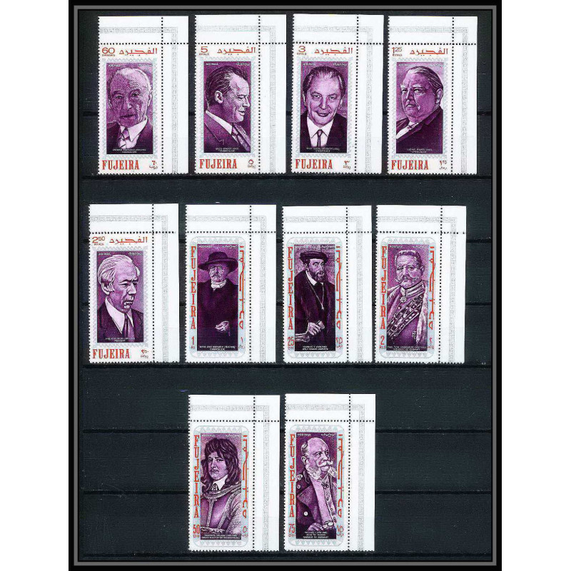 361a - Fujeira MNH ** Mi N° 495 / 504 A personalities from german history bismarck heuss brandt adenauer von Bismarck 