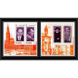 361b - Fujeira MNH ** Mi N° 495 / 504 + blocs BC 25 A personalities from german history bismarck heuss brandt adenauer