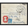 1943/ Inde (India) Entier Stationery Enveloppe (cover) N°21 registered 1957
