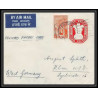 1945/ Inde (India) Entier Stationery Enveloppe (cover) N°21 par avion pour Allemagne germany