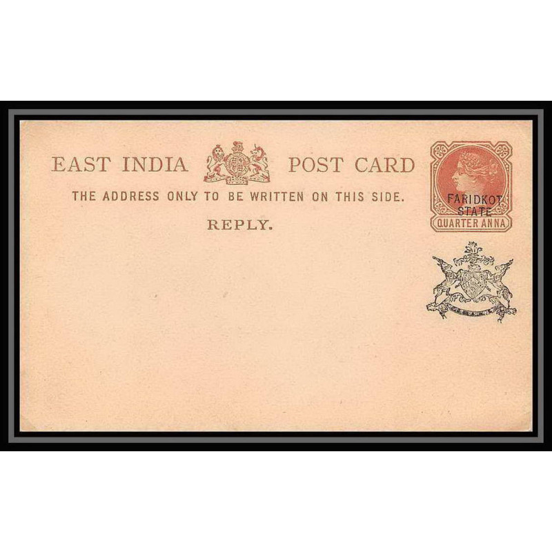 1978/ Inde (India) faridkot Entier Stationery Carte postale (postcard) 1/4 anna neuf reply tb