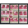 363a - Fujeira MNH ** Mi N° 475 / 484 B English Royalty history non dentelé (Imperf) churchill henri 7 elisabeth 