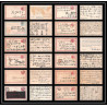 2054/ Japon (Japan) lot de 12 Entiers Stationery Carte postale (postcard) 1 sen red type 1885 1 