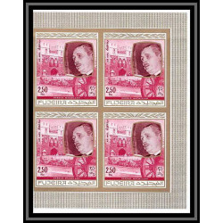 363b Fujeira MNH ** Mi N° 475 / 484 B English Royalty history non dentelé (Imperf) churchill henri 7 Bloc 4 cote 44