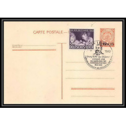 2153/ Luxembourg (luxemburg) + reich N°735 Entier Stationery Carte postale (postcard) overpint N°1 