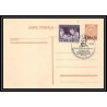 2153/ Luxembourg (luxemburg) + reich N°735 Entier Stationery Carte postale (postcard) overpint N°1 