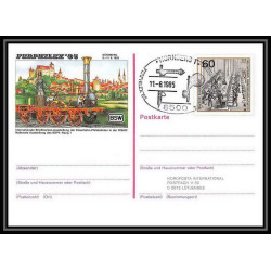 2165/ Allemagne (germany bund) Entier Stationery Carte postale (postcard) nuremberg 1985 Nürnberg ferphilex'