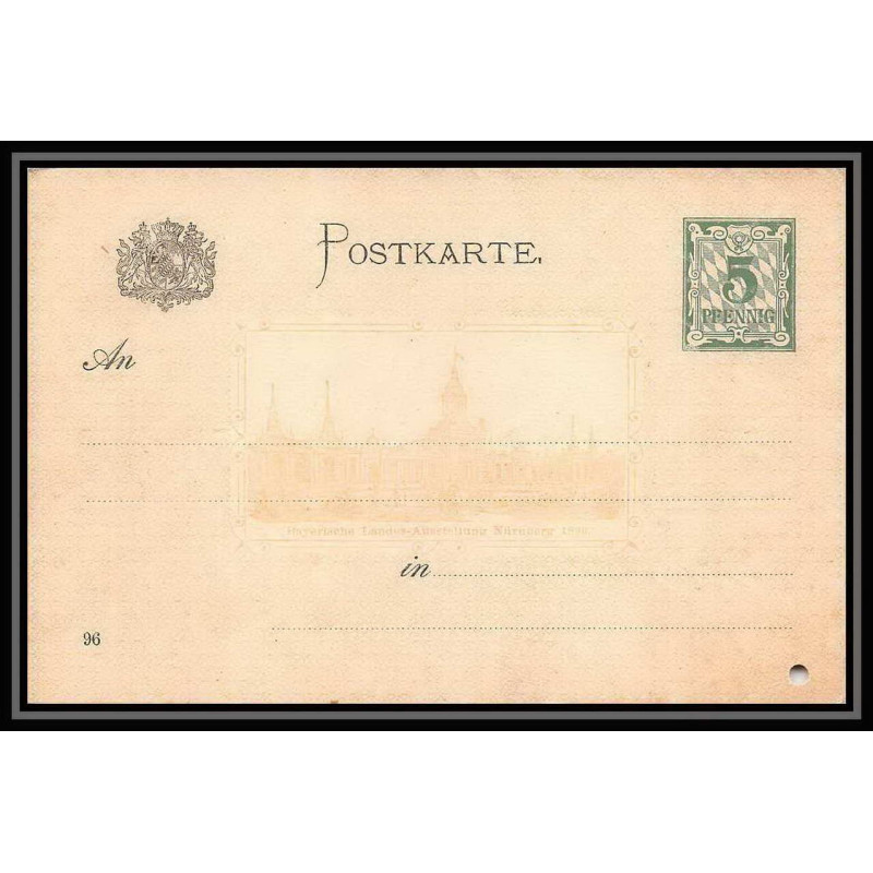 2173/ Allemagne bayern (germany) Entier Stationery Carte postale (postcard) 5 pf vert bayerische landes neuf 
