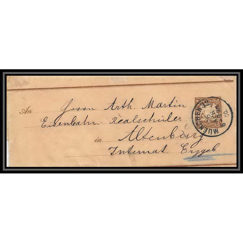 2177/ Allemagne bayern (germany) Entier Stationery Bande pour journal newspapers wrapper E3 1900