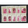 363d - Fujeira MNH ** Mi N° 475 / 484 B English Royalty history non dentelé (Imperf) churchill coin de feuille 