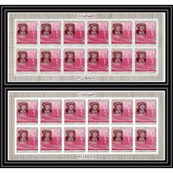 363n - Fujeira MNH ** Mi N° 477 A/B king henri 8 famous british non dentelé (Imperf) feuilles sheets