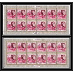 363o - Fujeira MNH ** Mi N° 482 A/B macmillan - famous british non dentelé (Imperf) feuilles sheets