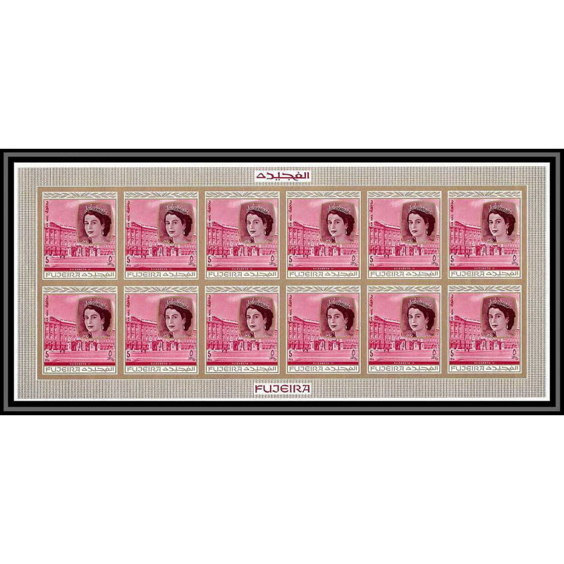 363q - Fujeira MNH ** Mi N° 484 B elisabeth 2 - famous british non dentelé (Imperf) feuilles sheets