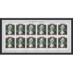 364 Fujeira MNH ** Mi N° 485 / 494 A personalities from american history space kennedy armstrong lincoln feuilles sheets