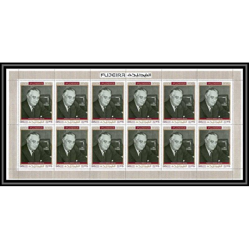 364c - Fujeira MNH ** Mi N° 490 A Franklin Delano Roosevelt président of usa feuilles sheets