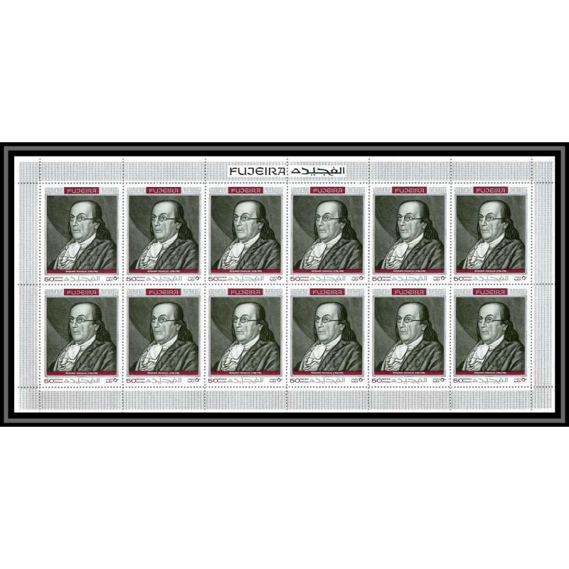 364f - Fujeira MNH ** Mi N° 486 A Benjamin Franklin feuilles sheets