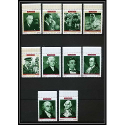 364z Fujeira MNH ** Mi N° 485 / 494 A personalities from american history espace (space) kennedy armstrong lincoln nixon