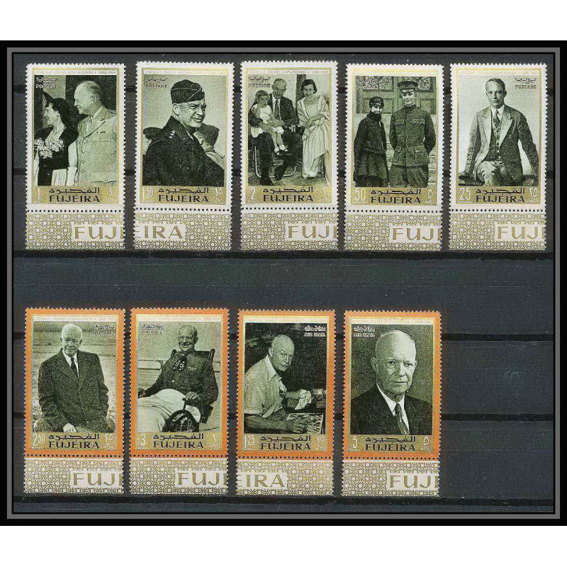 365 - Fujeira MNH ** Mi N° 365 / 373 A usa Dwight D. Eisenhower american président