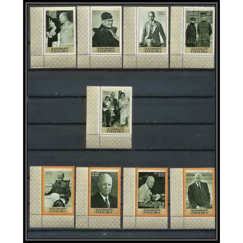 365a - Fujeira MNH ** Mi N° 365 / 373 A usa Dwight D. Eisenhower american président