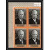 365b - Fujeira MNH ** Mi N° 365 / 373 B usa Eisenhower american président bloc 4 cote 60 euros non dentelé (Imperf)