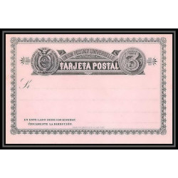 3752/ Equateur (ecuador) Entier Stationery Carte postale (postcard) 3c noir sur rose tb