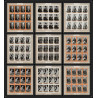 365d - Fujeira MNH ** Mi N° 365 / 373 A usa Dwight D. Eisenhower american président feuilles sheets cote 144 euros