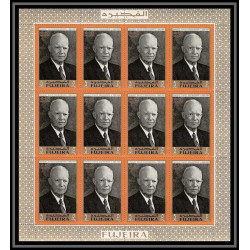 365d - Fujeira MNH ** Mi N° 365 / 373 A usa Dwight D. Eisenhower american président feuilles sheets cote 144 euros