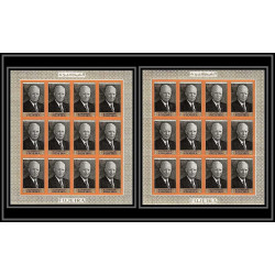 365e - Fujeira MNH ** Mi N° 373 A/B american usa president eisenhower feuilles sheets non dentelé (Imperf)