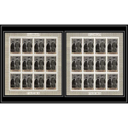 365g - Fujeira MNH ** Mi N° 366 A/B american usa president eisenhower feuilles sheets non dentelé (Imperf)